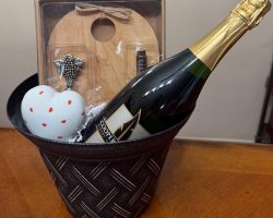 S10 - Coopers Hawk Blanc de Blanc, Cheese Board & Heart-shaped Limoges Trinket Box